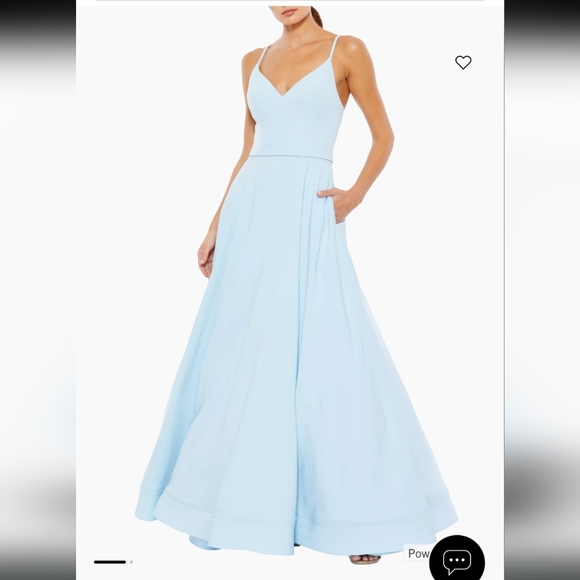 Mac Duggal Classic A Line V Neck Ball Gown Sz 6 - Picture 4 of 9